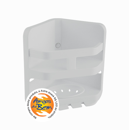 Plastic Corner Shelf With Soap Holder